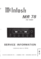 McIntosh MR-78 - Service manual